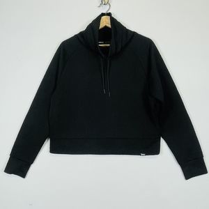 Juicy Couture Sport Relaxed Fit Cropped Black Hoodie Sweatshirt Womens Medium‎